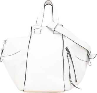 Loewe Pre-owned Handbags, female, White, Size: ONE SIZE Pre-owned Leather Handbag