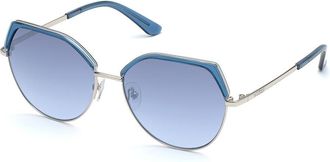 Guess GU7736 90W Womens Sunglasses Blue Size 58