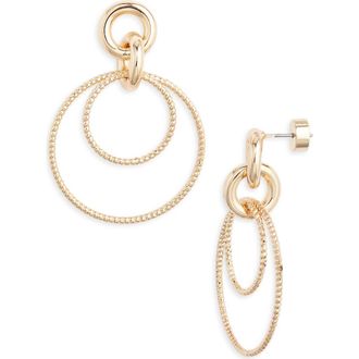 Nordstrom Linked Double Hoop Earrings in Gold at Nordstrom