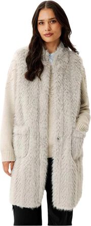 In Front Faux Fur Vest Grijs - Dames - Bodywarmers - Grijs - 2XL - Jassen