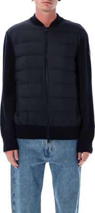 Moncler Wool Cardigan With Padded Front