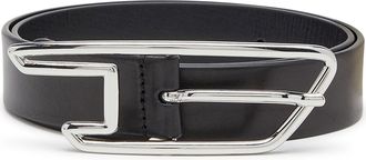 Diesel 3cm belt in pull-up leather - Belts - Woman - Black