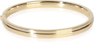 Tiffany & Co. Pre-Owned Tiffany & Co. Yellow Gold Diamond Tiffany T Hinged Bangle Bracelet