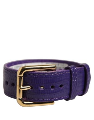 Dolce & Gabbana Textured Leather Belt - Purple