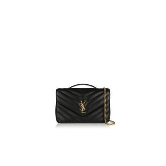 Saint Laurent Bolso de hombro acolchado de cuero con cadena - Bags - Mujer - Negro - ONE SIZE