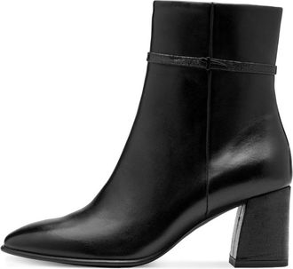 Tamaris Bootie - Dames - Laarzen met Hak - Zwart - 37 EU - Leer - Schoenen