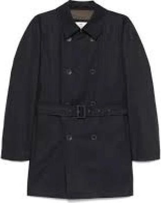 Herno Trench doppiopetto Dean - Heren - Mantel - Blauw - 2XL - Katoen - Jassen