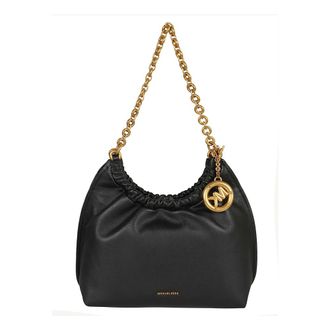 Michael Kors Shoulder Bags, female, Black, Size: ONE SIZE Smooth Leather Shoulder Bag