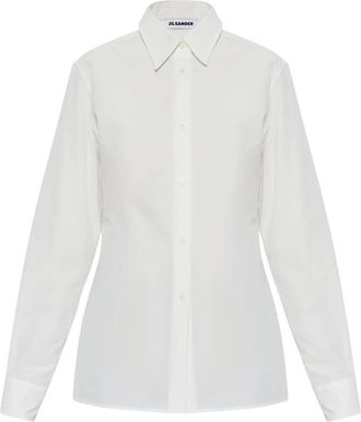 Jil Sander Katoenen blouse - Dames - Blouses & Shirts - Wit - Maat: M Katoen