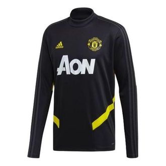 adidas Manchester United Training Top Asia Sizing Black Yellow DX9037