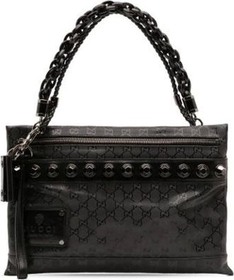 Gucci Pre-owned Handbags, female, Black, Size: ONE SIZE Pre-owned Canvas gucci-bags