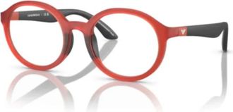 Emporio Armani Rond optisch montuur - unisex - Brillen - Rood - 46 MM - Accessoires
