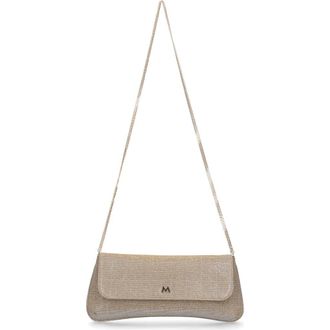 Ursula Mascar&oacute; Medium Clutch With Cross Body Chain Strap in Champagne Gold at Nordstrom