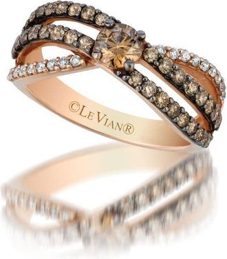 Le Vian Ladies Chocolate Diamond Rings set in 14K Strawberry Gold