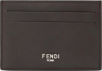 Fendi Creditcardhouder Portemonnees - Heren - Portefeuilles - Bruin - ONE Size - Accessoires