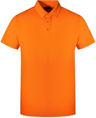 Cavalli Mens Brand Logo Orange Polo Shirt Cotton - Size Medium