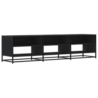 Berkfield Home TV Cabinet Black 180x40x46 cm Engineered Wood | Size: 180 x 40 x 46 cm