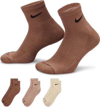 Nike Mens Everyday Plus Cushioned Training Ankle Socks (3 Pairs) in Multicolor | SX6890-968