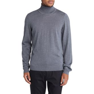 BOSS Musso Wool Turtleneck in Med Gy at Nordstrom, Size Medium