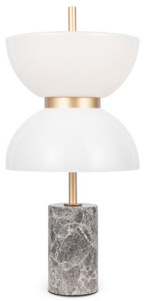 Maytoni Led Design Tischlampe Kyoto mit Marmorsockel - Gold/Grau
