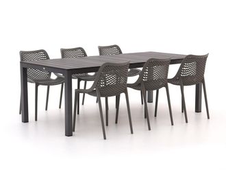 Forza Furniture Forza Ripi/Fidenza 220cm dining tuinset 7-delig stapelbaar