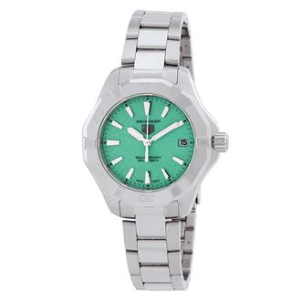 Tag Heuer Pre-owned Tag Heuer Aquaracer Quartz Green Dial Ladies Watch WBP1315.BA0005