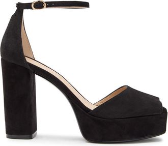 Stuart Weitzman Stuart Weitzman Sabrina 110 Suede Platform Sandals - Black - 40 (IT40/ UK7)