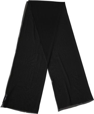 Dolce & Gabbana Womens Black Silk Neck Wrap Shawl Stole 200cm X 64cm Scarf Elastane