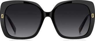 Marc Jacobs 56mm Square Sunglasses in Black/Dark Grey Sf at Nordstrom