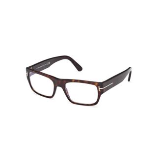 Tom Ford Glasses, unisex, Brown, Size: 54 MM Blue Block Rectangular Opticals