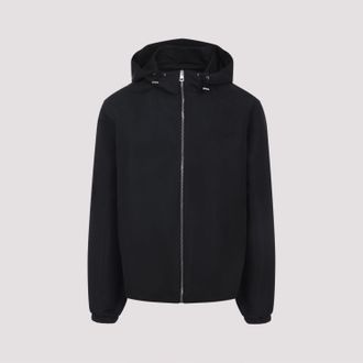Givenchy Mens Technical Fabric Hooded Jacket - Black - Size Medium