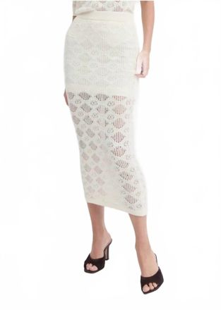 Favorite Daughter Courtside Midi Skirt In Ivory