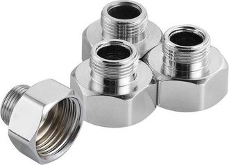 No Brand Juego De 4 Adaptadores Reductores, Rosca Macho De 1/2 Pulgada A Rosca De 3/8 De Pulgada, Apto Para Tuber&iacute;as De Grifo