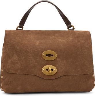 Zanellato Womens Shoulder Bag Postina Brown Leather Calfskin Tote