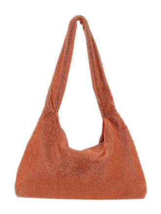 Kara Rhinestone-Embellished Triangular Shoulder Bag