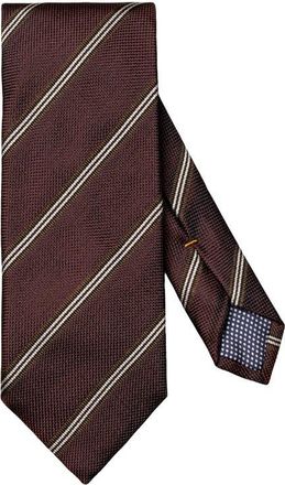 Eton Stripe Silk Tie in Medium Red at Nordstrom