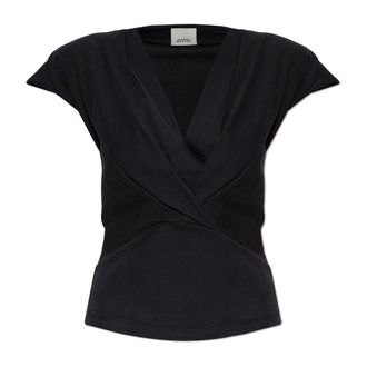 Isabel Marant Nadrine Top - female - Isabel Marant - T-Shirts - Black - M - Tops
