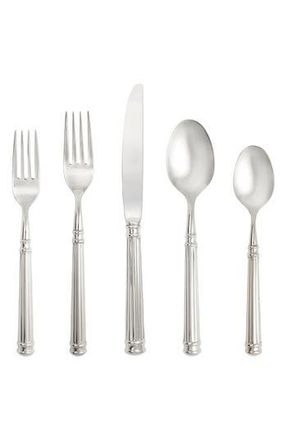 Fortessa Nyssa Hollow 20-Piece Flatware Set in Silver at Nordstrom Rack