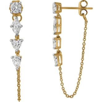 LuvMyJewelry Elenya 14K Gold Lab Grown Diamond Drop Earrings - 1.25 Ct in 14K Yellow Gold at Nordstrom