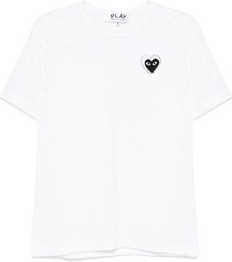 Comme Des Garçons logo patch T-shirt - White
