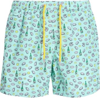 MC2 Saint Barth oyster bottle-print swim shorts - men - Polyester - M - Blue