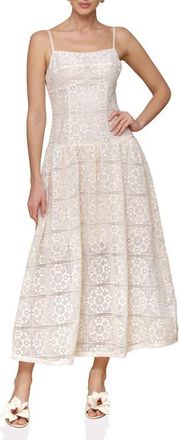 Avec Les Filles Lace Drop Waist Dress in Natural at Nordstrom, Size 10