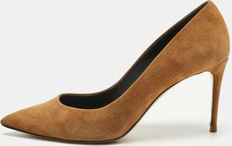 Casadei Brown Suede Pointed Toe Pumps