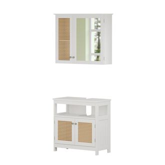 Vicco Conjunto De Muebles De Ba&ntilde;o Rosario, Blanco, 2 Piezas