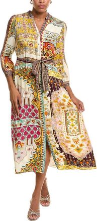 Elie Tahari The Mila Baroque Silk-Blend Print Dress