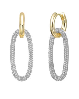 Genevive Silver CZ Drop Earrings