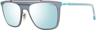 Police Blauwe Heren Zonnebril Rechthoekig Gespiegeld - Heren - Zonnebrillen - Blauw - ONE Size - Accessoires