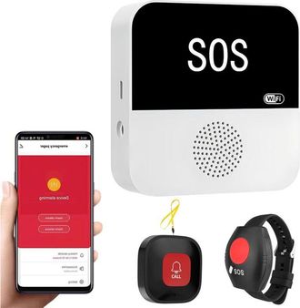 OEM Alarma De Alerta Para Personas Mayores, Bot&oacute;n De Llamada De Emergencia Para Personas Mayores, Pulsera De Emergencia Para Personas Mayores, Bot&oacute;n De Ll