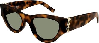 Saint Laurent SL M94/F Asian Fit 002 Womens Sunglasses Tortoiseshell Size 53 - Free RX Lenses - Free RX Lenses