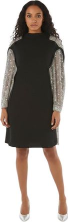 Maison Margiela Black Embellished Crew Neck Mini Dress